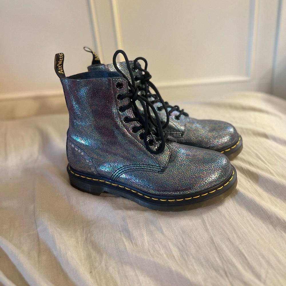 Rare 1460 pascal sparkle dr martens combat boots